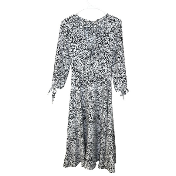 Princess Polly Midi Dress Leopard Ditzy Animal Print Back Cut Out Dress - Size 0 - Picture 3 of 7